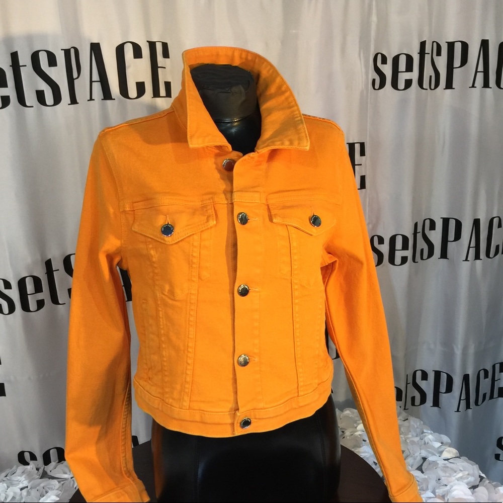 Cotton Citizen Sunny Yellow Crop Denim Jacket